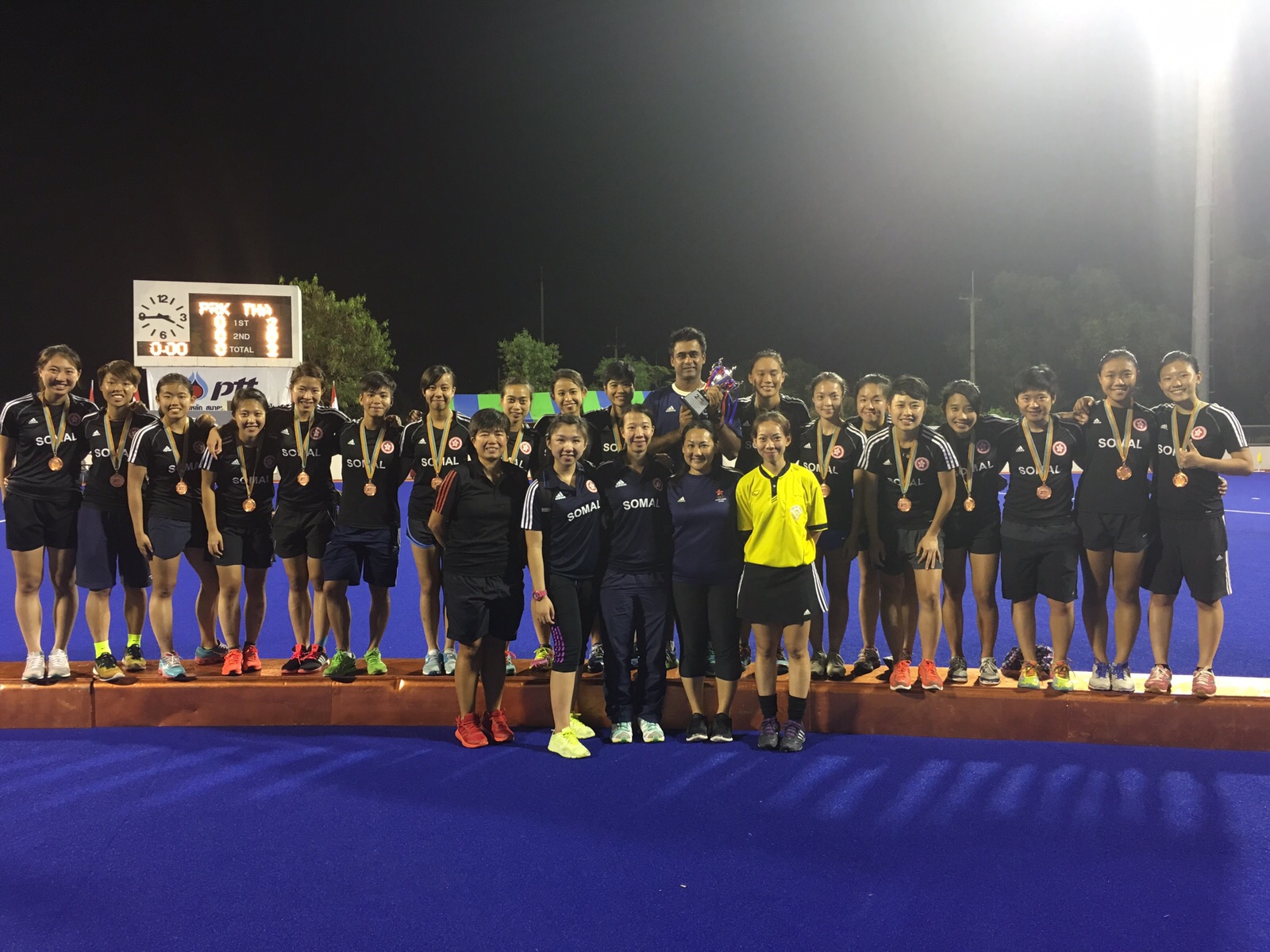 Hong Kong Women's National Squad winning Bronze Medal